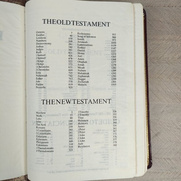 Holy Bible KJV King James Referenced Giant Print Burgundy World Publishers Vtg - Picture 9 of 10